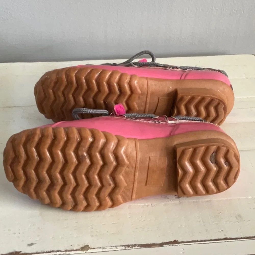 Pink Plaid Duckie Boots size 2M